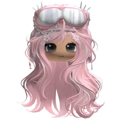 Wispy Messy Pink Waves W/ Ushanka&Face