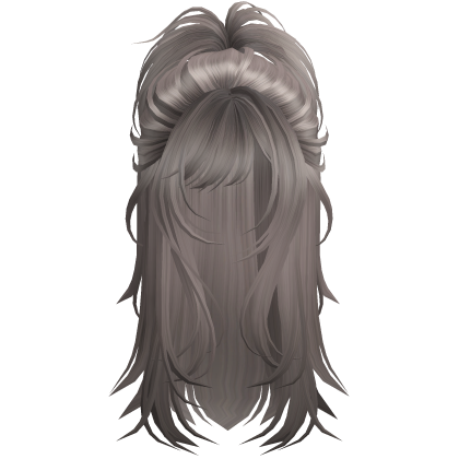 Wolfcut Spikey Half Up Ash Blonde