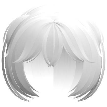 white fluffy cutecore moe bob hair