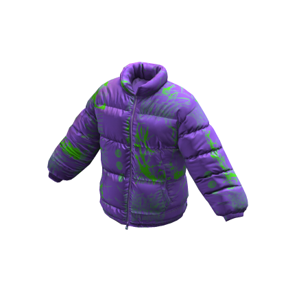 Purple Down Puffer Jacket Winter 