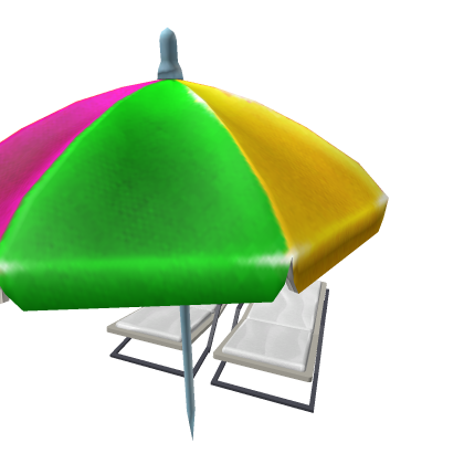 Beach chair and umbrella