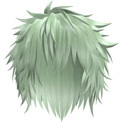 Mint Green Messy Emo Scene Wolfcut Hair Roblox item
