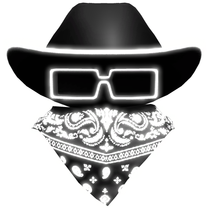 Glowing Black Cowboy 