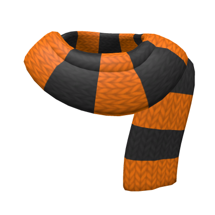 Orange and Black Knit Scarf (1.0)