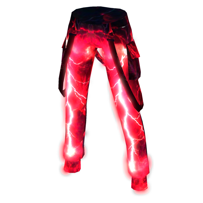 ⭐ Glowing Red Lightning Pants ⭐