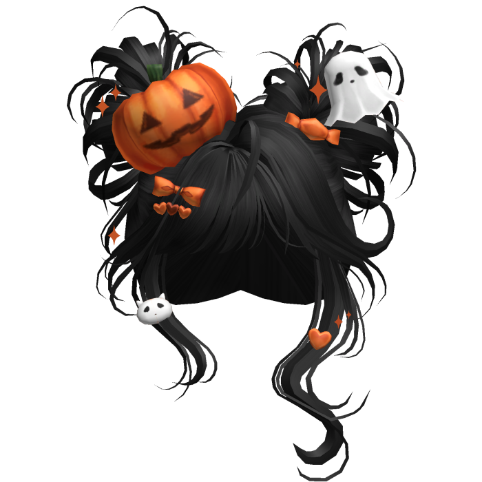 Spooky Halloween Pumpkin Buns  (Black)