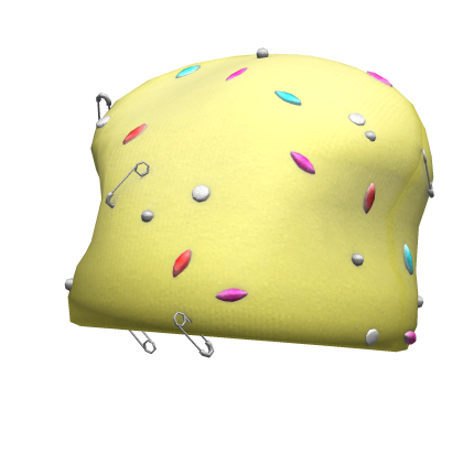 Yellow Baggy Oversized Pinned Decora Y2K Beanie Roblox item