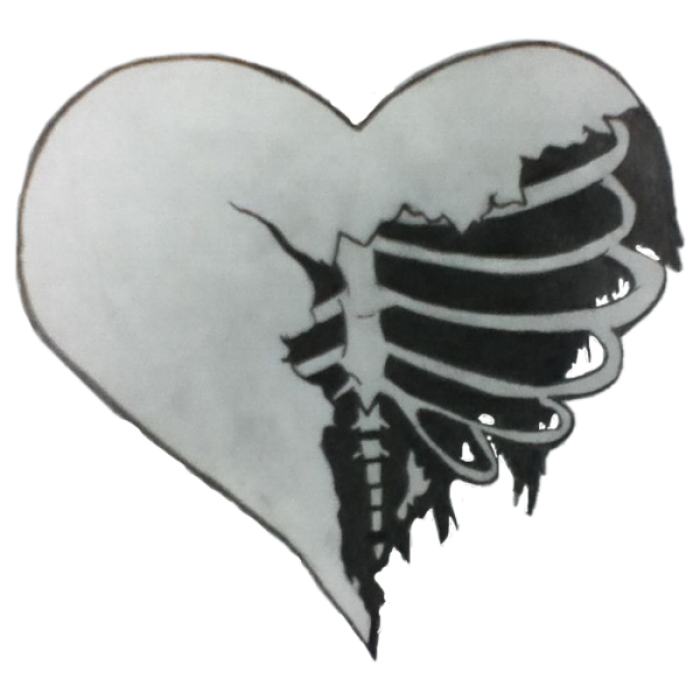 TB PNG Sketch Rib Cage Emo Gothic Heart Y2K Roblox decal