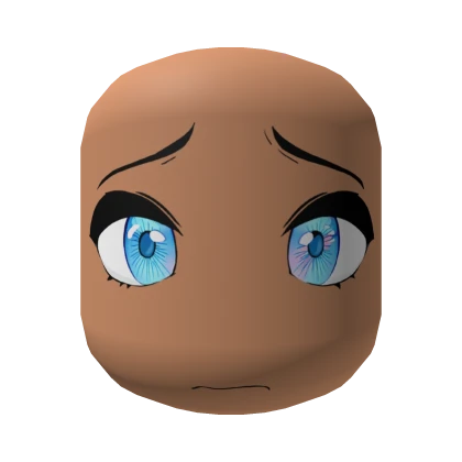 Super Cute Anime Face Nougat Skin | Blue Roblox item thumbnail