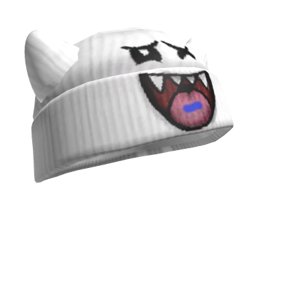 White Boo Beanie