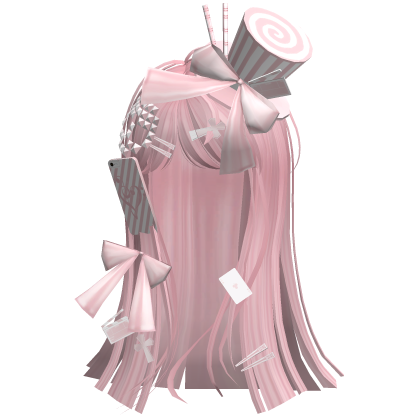 Long Emo Vamp Magician Hair (Pink) Roblox item