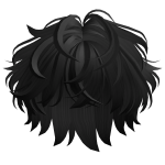 Messy Fluffy Cool Boy Hair Black