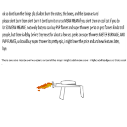 burn things????? ok so dont burn the things plz