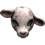 Sweet Little Goth Lamb Mask With Piercing
