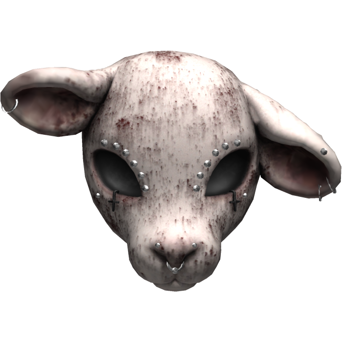 Sweet Little Goth Lamb Mask With Piercing