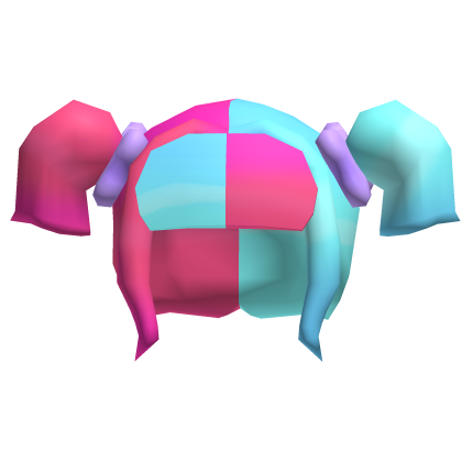 Pink and Blue Hyperpop Pigtail Hair