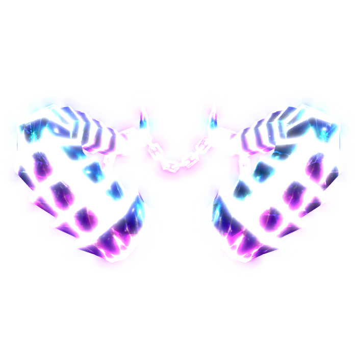 Emissive Titanbound Horns Of Neon Rave