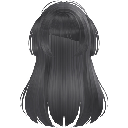 Grey Long Doll Hair with Mini Pigtails