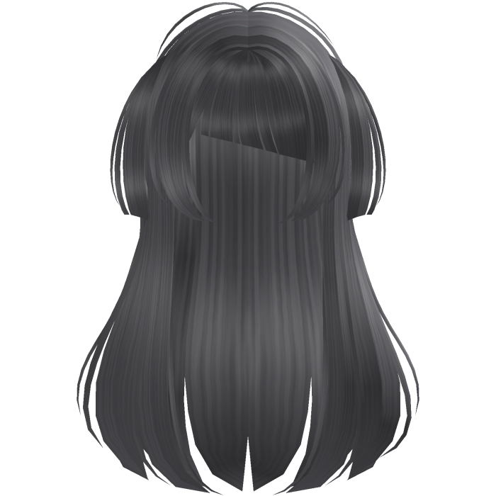 Grey Long Doll Hair with Mini Pigtails