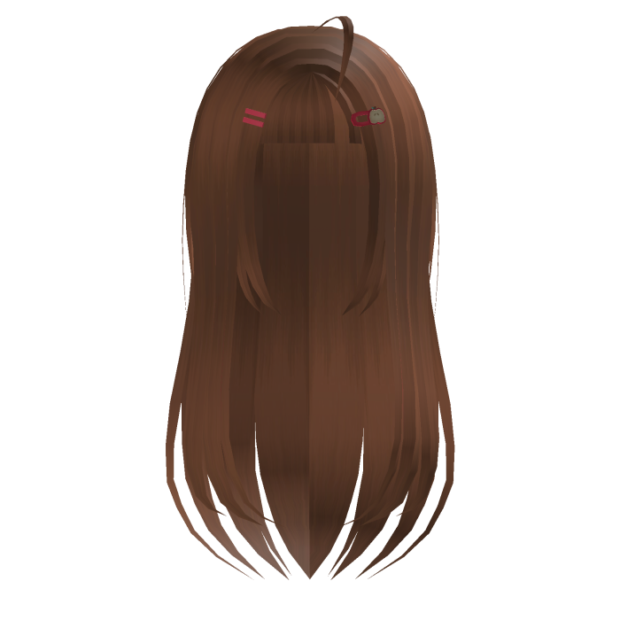 igari twee apple hairclip light brown long hair