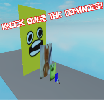 KNOCK OVER THE DOMINOES!