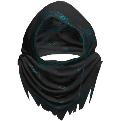 Black Sorcerer Distressed Rune Hood