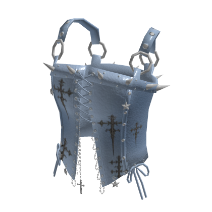 Corset Top with Ring Straps (Light Blue)