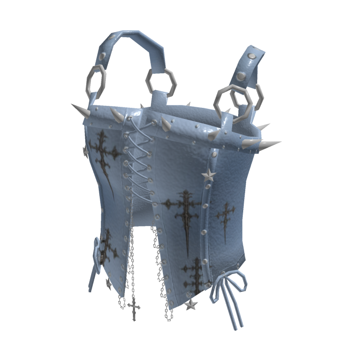 Corset Top with Ring Straps (Light Blue)