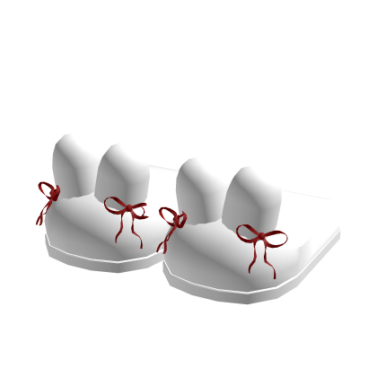 Bunny slippers red bow