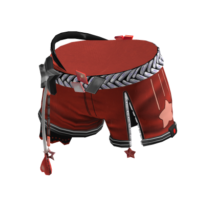 Punk Shorts w/ Stars & Hearts Charms Red thumbnail