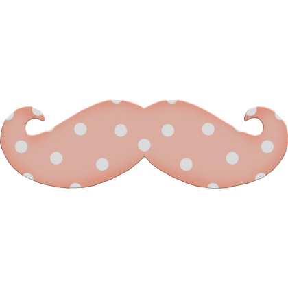 Cute Orange Pastel Trendy Polka Dot Mustache Roblox item
