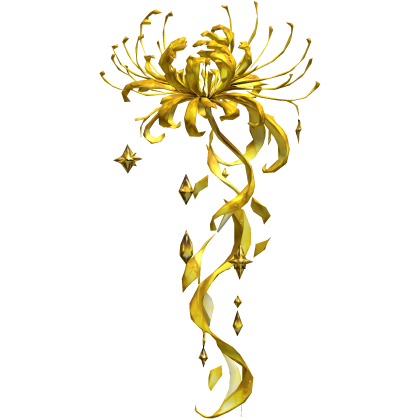 Yellow Jeweled Spider Lily Elegant Hair Piece