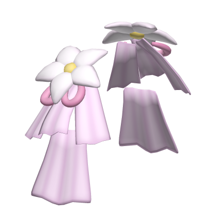 Lishu's Clips with Pink Ruffle Delicate Flowes