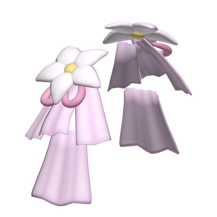 Lishu's Clips with Pink Ruffle Delicate Flowes