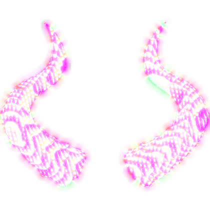 Animated Rainbow Cyberpunk Neon Horns