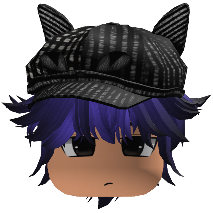 Messy Fluffy Emo Y2K Boy Hair VKAI purple CAT
