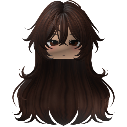 Long Brown Messy Anime Hair Cute Girl Roblox item