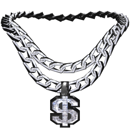Iced Out Double Gold Money Diamond Chain - Black thumbnail
