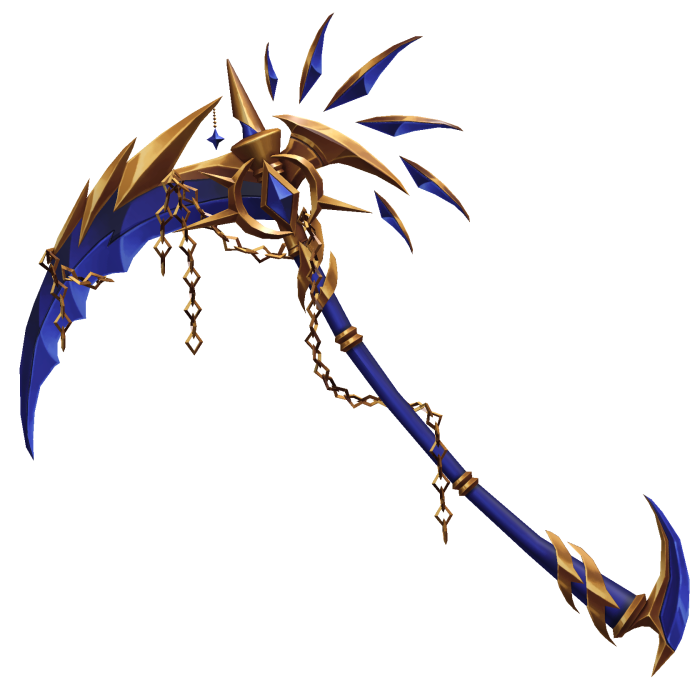 Blue and Gold Champion's Scythe