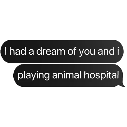 i had a dream of you and i text (bubble) Roblox item thumbnail