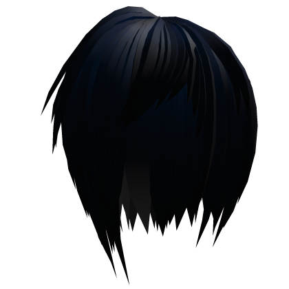 (ノ￣ω￣)ノ choppy scene hair dark blue Roblox item