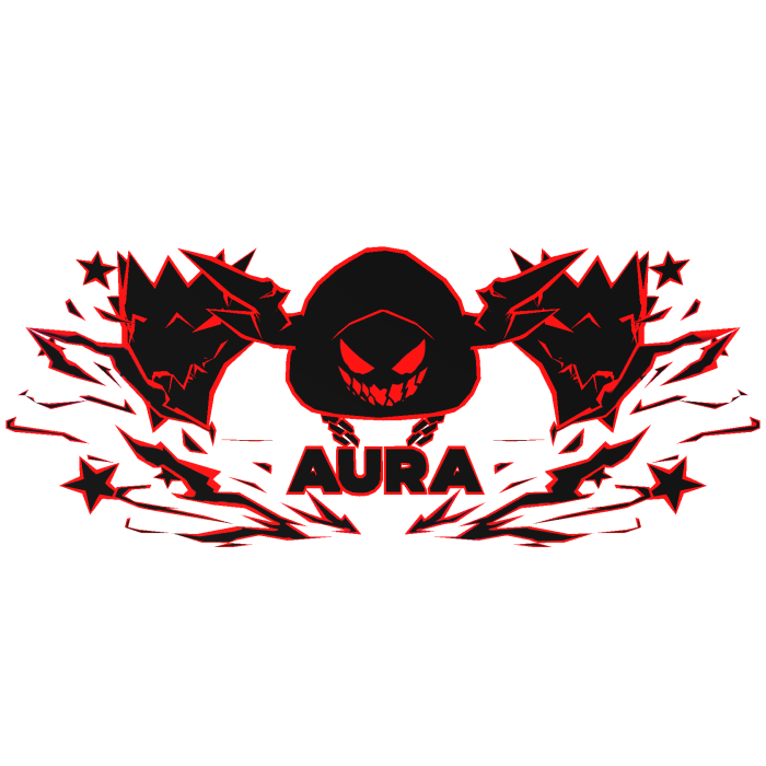 Cartoony Red Hood Aura Dragon Wings Combo