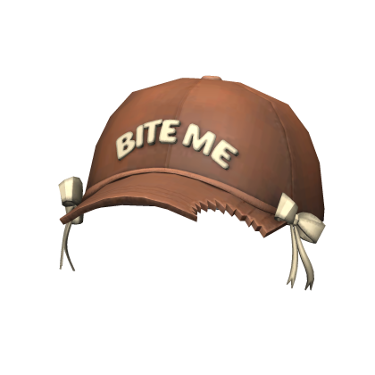 [NEW 🚨] "BITE ME" Cap with Bows in Brown/White