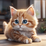 Kawaii cool cat group