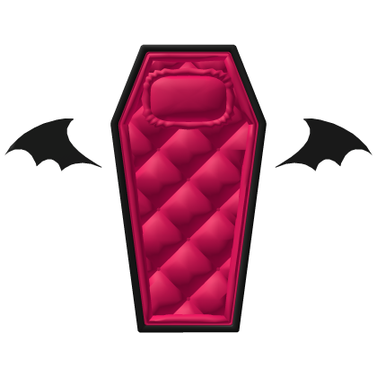 Bat Goth Vampire Doll Coffin Bed - Black Hot Pink Roblox item