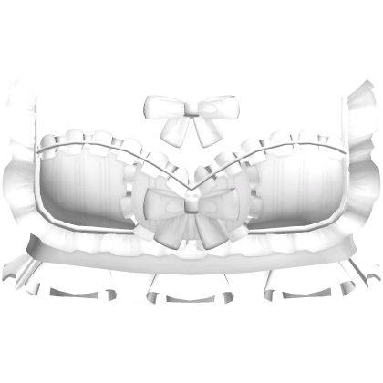 ♡ : cute ruffle maid top in white