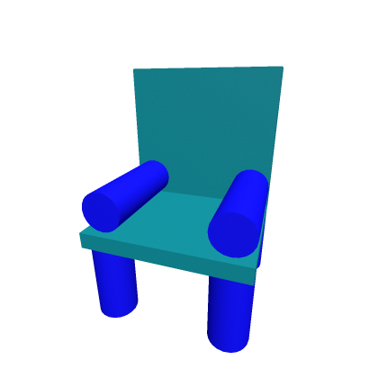 blue dining chair
