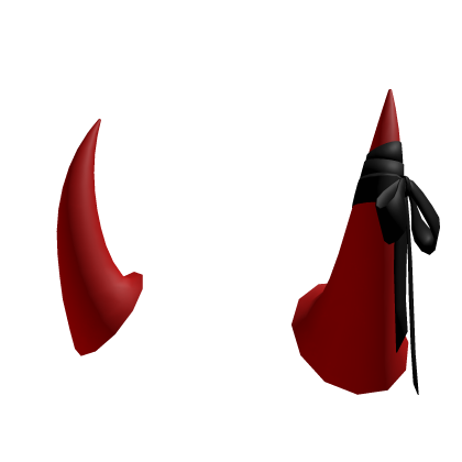 cute red & black devil horns
