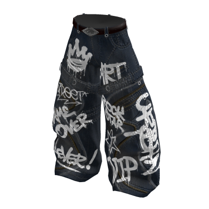 Baggy Blue Denim Jeans ART thumbnail