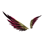 [ pbr ] Gold Guilded Ruby Wings [ v2 ]